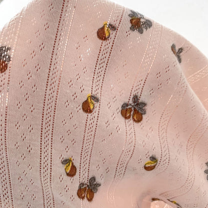 ベビー メッシュ キャミソール ロンパース レモン フラワー 洋梨 - mamahalo shop - ノースリーブロンパース - ベビー服 - 子供服 - 男の子 - 女の子