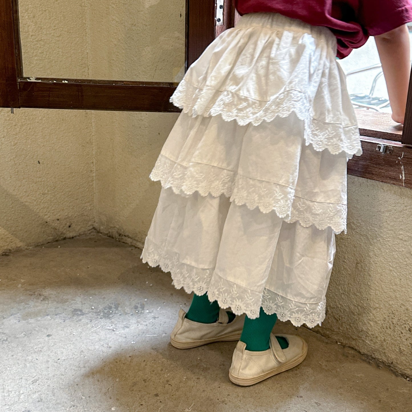 -キッズ フリル レース ティアード スカート ボリュームスカート - mamahalo shop - スカート -  べビー服 - 子供服 - 男の子 - 女の子