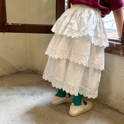 -キッズ フリル レース ティアード スカート ボリュームスカート - mamahalo shop - スカート -  べビー服 - 子供服 - 男の子 - 女の子