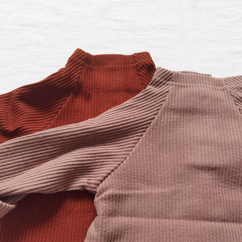 -ベビー コーデュロイ オーバーオール ハイネック Tシャツ - mamahalo shop - オーバーオール -  べビー服 - 子供服 - 男の子 - 女の子