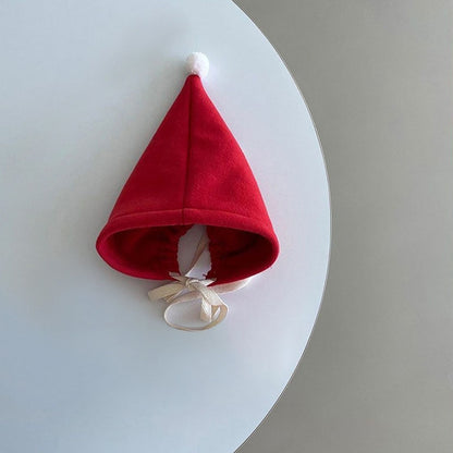 -ベビー クリスマス 長袖 ロンパース ぽんぽん 帽子 セット - mamahalo shop - 長袖ロンパース -  べビー服 - 子供服 - 男の子 - 女の子