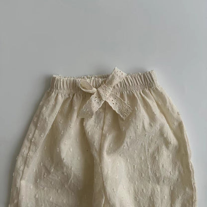 -キッズ フラワー レース 花柄 ルーズ ロングパンツ - mamahalo shop - ロングパンツ・スウェットパンツ -  べビー服 - 子供服 - 男の子 - 女の子