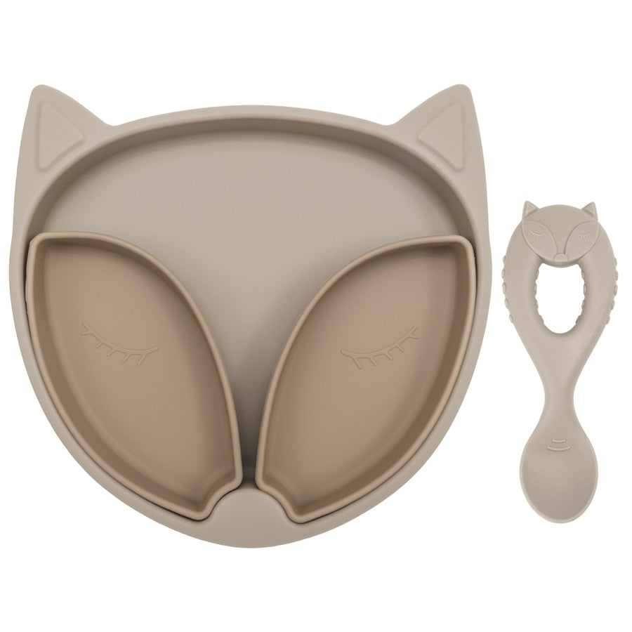 -# ベビー アニマル ディッシュ プレート 食器 キッズ スプーン 仕切り【mh0001125】 - mamahalo shop - ベビーキッズ食器 -  べビー服 - 子供服 - 男の子 - 女の子