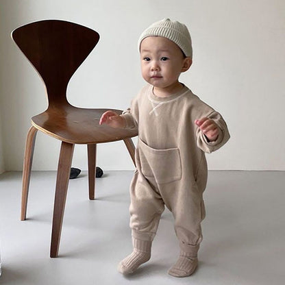 -ベビー 長袖 裏起毛 ジャンプスーツ ロンパース - mamahalo shop - 長袖ロンパース -  べビー服 - 子供服 - 男の子 - 女の子