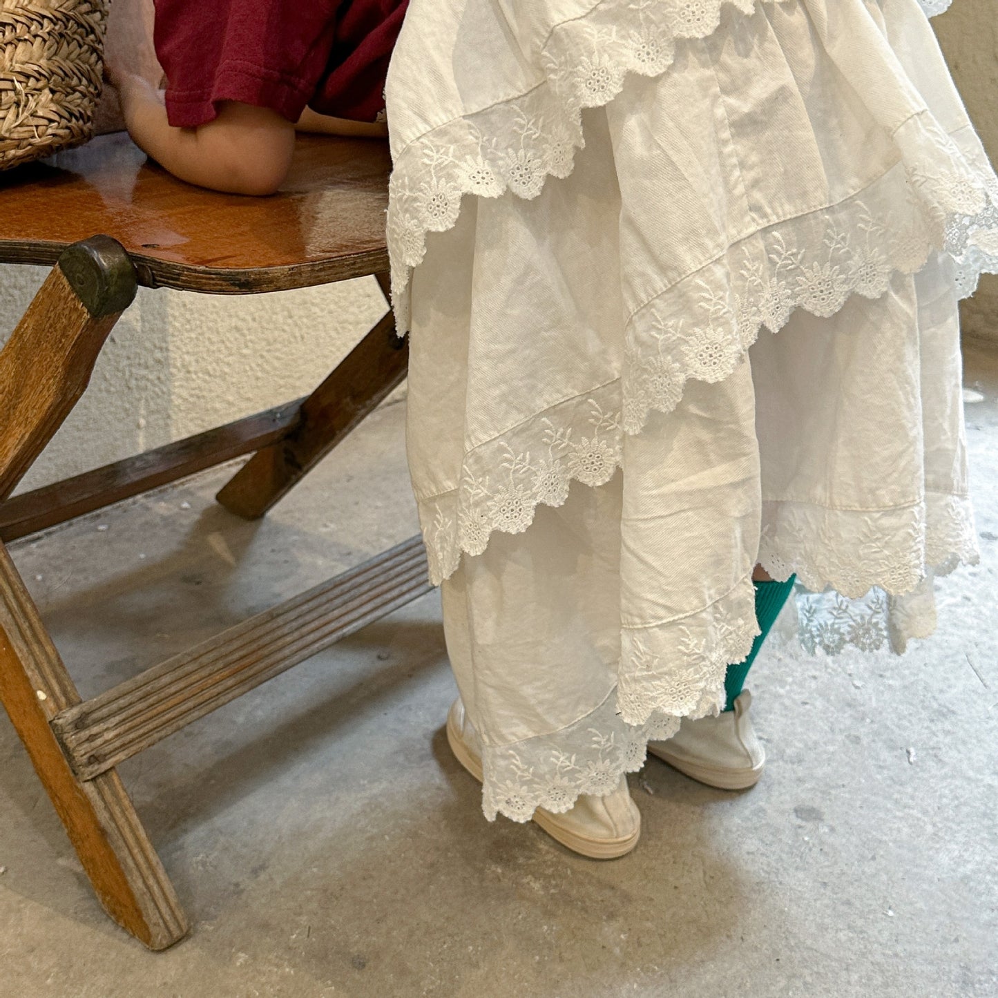 -キッズ フリル レース ティアード スカート ボリュームスカート - mamahalo shop - スカート -  べビー服 - 子供服 - 男の子 - 女の子