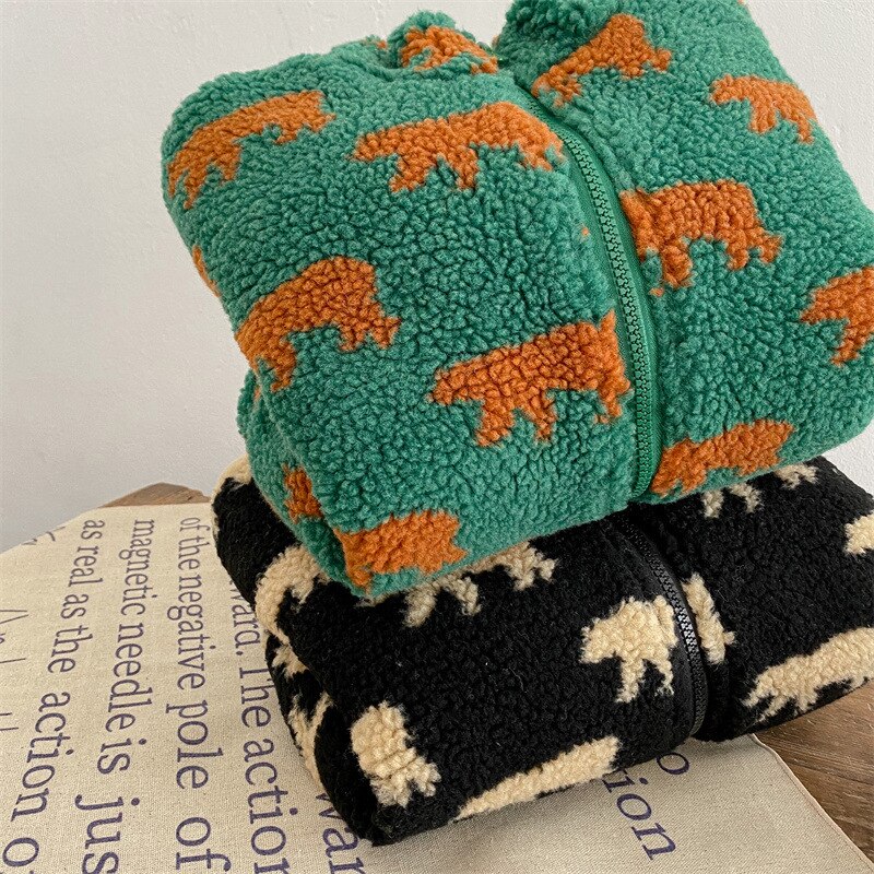 -キッズ しろくま ボアフリース 裏キルティング ジャケット ジャンパー アウター コート - mamahalo shop - ショートコート・ジャケット・ジャンパー -  べビー服 - 子供服 - 男の子 - 女の子