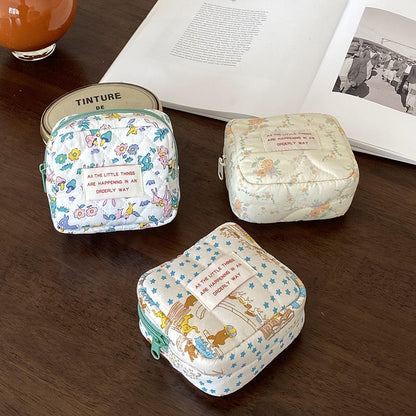 -キルティング ミニ ポーチ 象 ぞう フラワー ママバッグ - mamahalo shop - マザーズバッグ -  べビー服 - 子供服 - 男の子 - 女の子