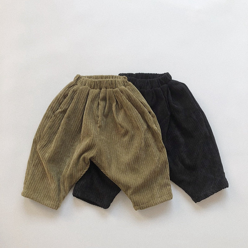 -キッズ コーデュロイ 裏フリース パンツ 暖パン - mamahalo shop - ロングパンツ・スウェットパンツ -  べビー服 - 子供服 - 男の子 - 女の子