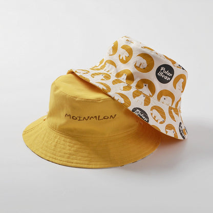 -ベビー キッズ アニマル 刺繍 リバーシブル バケットハット 帽子 - mamahalo shop - ベビー用帽子 -  べビー服 - 子供服 - 男の子 - 女の子