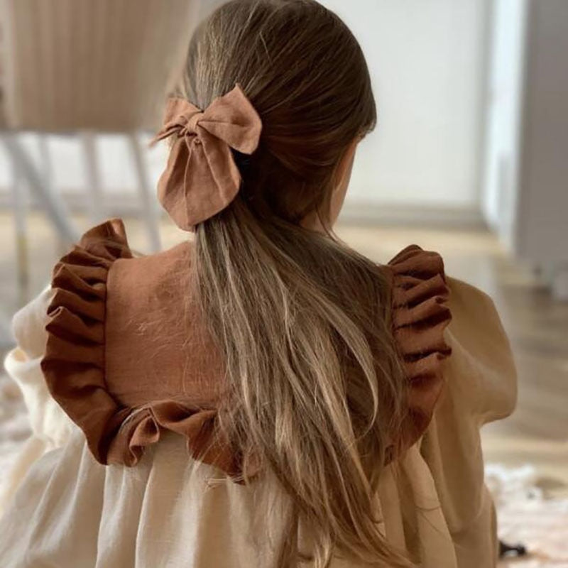 -キッズ ラッフルフリル 長袖 プリンセス ワンピース - mamahalo shop - 長袖ワンピース -  べビー服 - 子供服 - 男の子 - 女の子