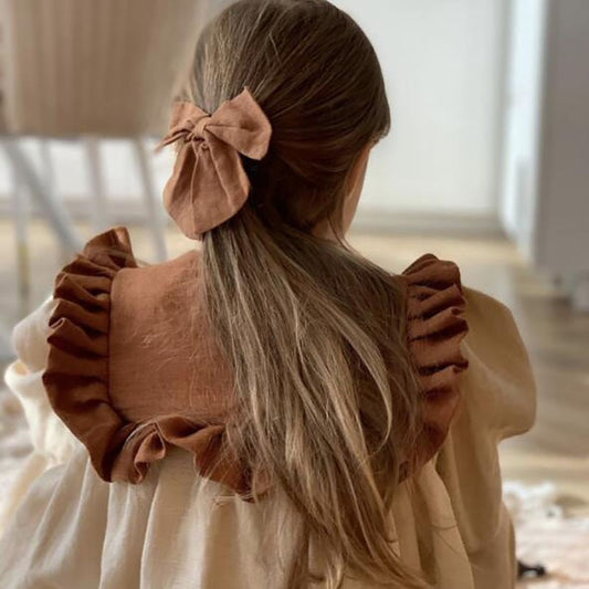 -キッズ ラッフルフリル 長袖 プリンセス ワンピース - mamahalo shop - 長袖ワンピース -  べビー服 - 子供服 - 男の子 - 女の子