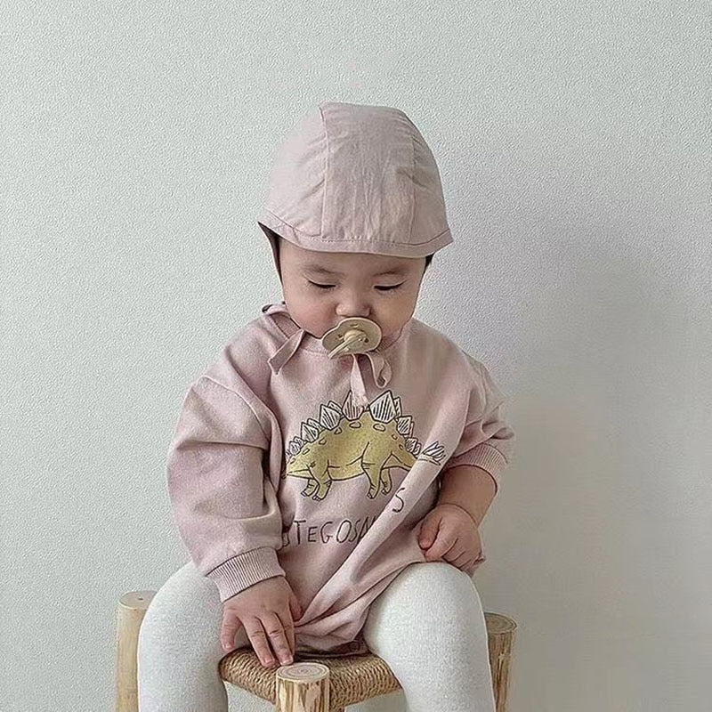 -ベビー ダイナソー 恐竜 長袖 ロンパース - mamahalo shop - 長袖ロンパース -  べビー服 - 子供服 - 男の子 - 女の子