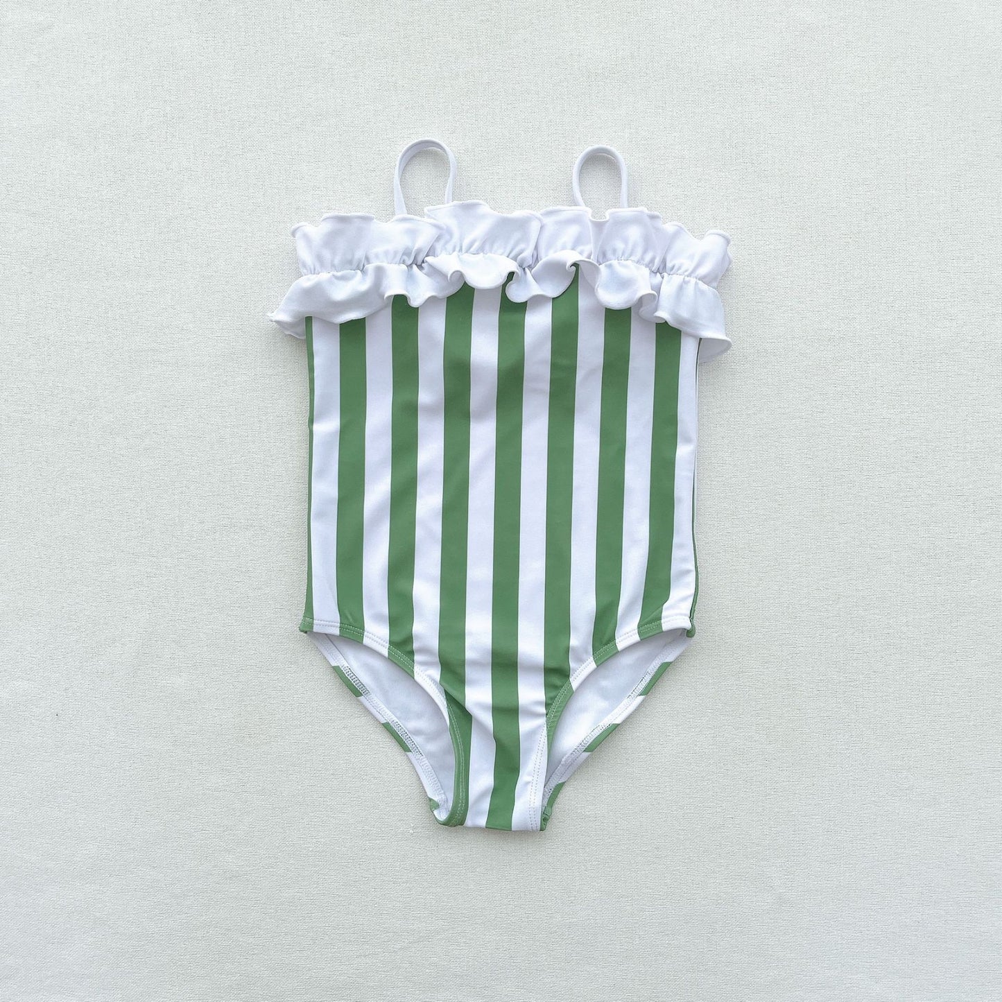 -キッズ 水着 ストライプ ボーイズセット フリル ワンピース ツーピース スイムウェア リンク 兄弟 姉妹 お揃い コーデ【mh0000845】 - mamahalo shop - ベビー用水着 -  べビー服 - 子供服 - 男の子 - 女の子