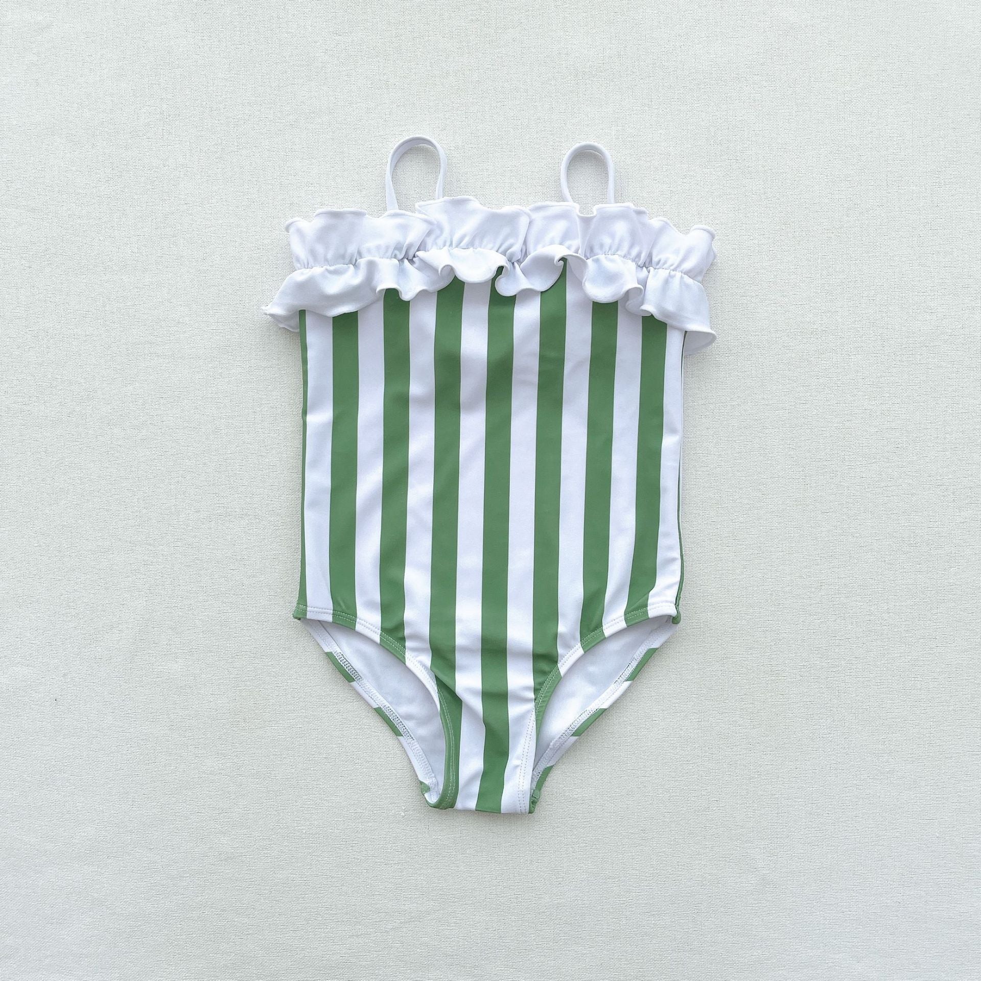 -キッズ 水着 ストライプ ボーイズセット フリル ワンピース ツーピース スイムウェア リンク 兄弟 姉妹 お揃い コーデ【mh0000845】 - mamahalo shop - ベビー用水着 -  べビー服 - 子供服 - 男の子 - 女の子