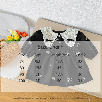 -☺︎ ベビー フラワー レース リボン 長袖 ロンパース ワンピース 足つきレギンスパンツ タイツ - mamahalo shop - 長袖ロンパース -  べビー服 - 子供服 - 男の子 - 女の子