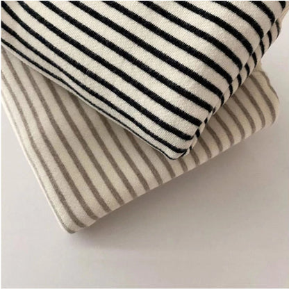 -ベビー キッズ ボーダー 裏フリース スウェット トップス トレーナー - mamahalo shop - トレーナー・フーディ -  べビー服 - 子供服 - 男の子 - 女の子