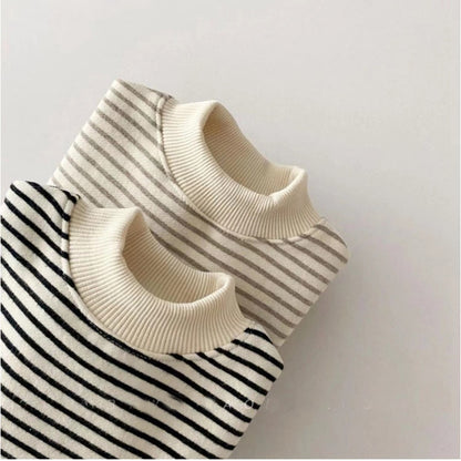 -ベビー キッズ ボーダー 裏フリース スウェット トップス トレーナー - mamahalo shop - トレーナー・フーディ -  べビー服 - 子供服 - 男の子 - 女の子