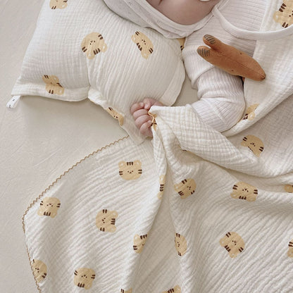 -ベビー キッズ ダブルガーゼ サマー ブランケット 枕 ピロー【mh0001447】 - mamahalo shop - ベビー寝具 -  べビー服 - 子供服 - 男の子 - 女の子