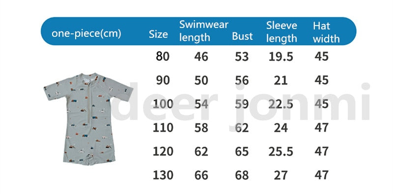 -キッズ ボーイズ 水着 セット 長袖 トップス パンツ ラッシュガード スイムウェア 帽子 セット【mh0001541】 - mamahalo shop - ベビー用水着 -  べビー服 - 子供服 - 男の子 - 女の子