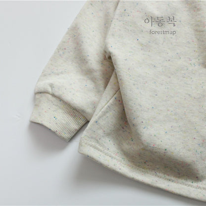 -キッズ シンプル カラーネップ 長袖 スウェットシャツ Tシャツ トップス - mamahalo shop - 長袖Tシャツ -  べビー服 - 子供服 - 男の子 - 女の子