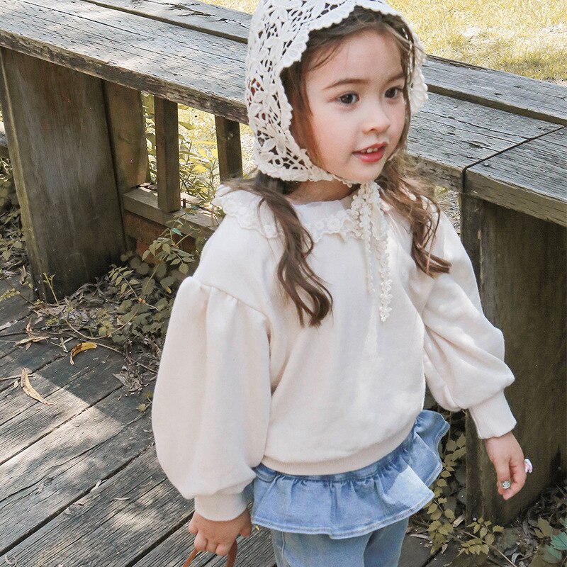 -キッズ レース フリル スウェット シャツ パンツ【mh0001053】 - mamahalo shop - 長袖シャツ・ブラウス -  べビー服 - 子供服 - 男の子 - 女の子