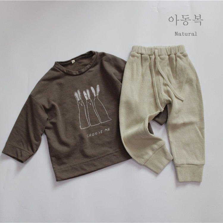 -キッズ うさぎ ラビット 長袖 Tシャツ トップス - mamahalo shop - 長袖Tシャツ -  べビー服 - 子供服 - 男の子 - 女の子