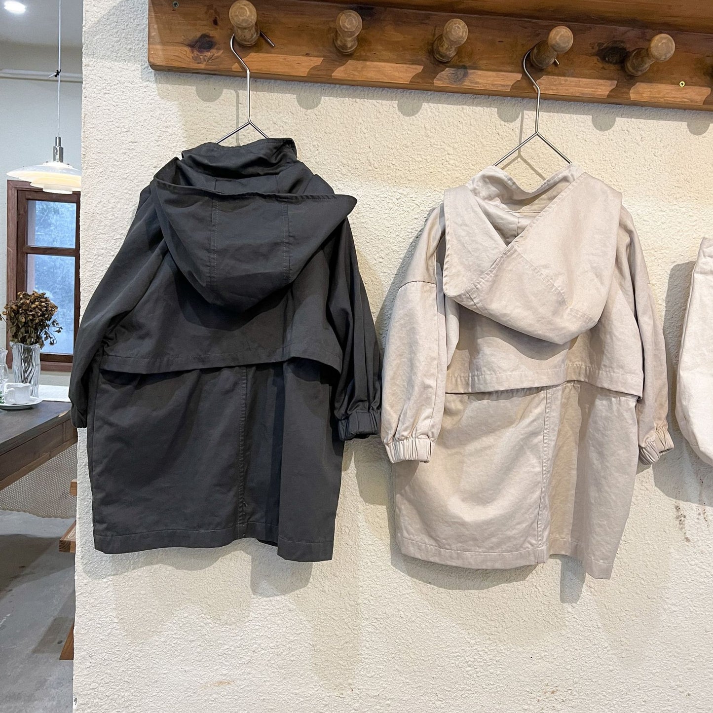 -キッズ ロング フーディ アウター ジャケット ジャンパー モッズコート - mamahalo shop - ロングコート -  べビー服 - 子供服 - 男の子 - 女の子