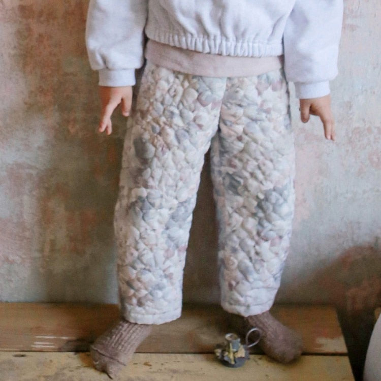 -キッズ キルティング フラワー パンツ 暖パン - mamahalo shop - ロングパンツ・スウェットパンツ -  べビー服 - 子供服 - 男の子 - 女の子