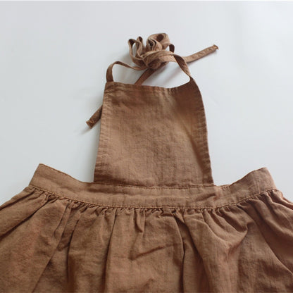 -キッズ ノースリーブ エプロン ドレス ワンピース - mamahalo shop - ノースリーブワンピース -  べビー服 - 子供服 - 男の子 - 女の子