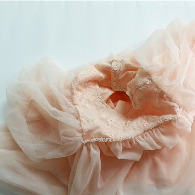 キッズ チュチュ チュール 長袖 パフスリーブ ドレス ワンピース - mamahalo shop - 長袖ワンピース - ベビー服 - 子供服 - 男の子 - 女の子