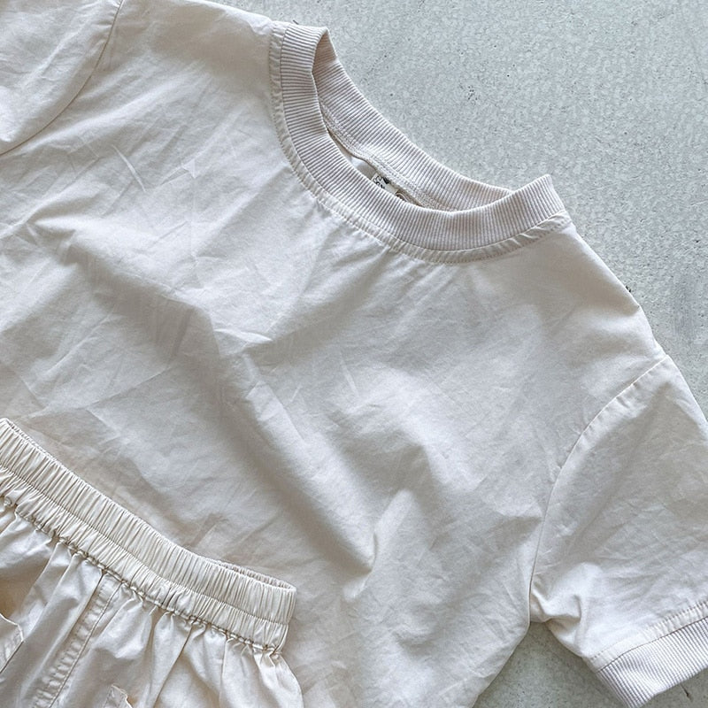 -キッズ セットアップ 半袖 シャツ ショートパンツ【mh0000883】 - mamahalo shop - 半袖セットアップ -  べビー服 - 子供服 - 男の子 - 女の子