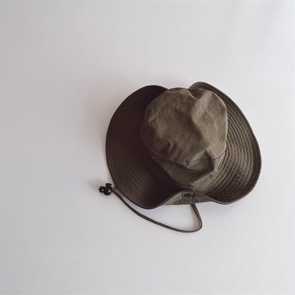 -キッズ シンプル サファリハット バケットハット 帽子 - mamahalo shop - ベビー用帽子 -  べビー服 - 子供服 - 男の子 - 女の子