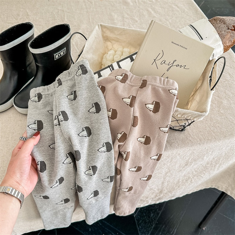 -キッズ 犬 いぬ DOG プリント レギンス パンツ - mamahalo shop - レギンスパンツ -  べビー服 - 子供服 - 男の子 - 女の子