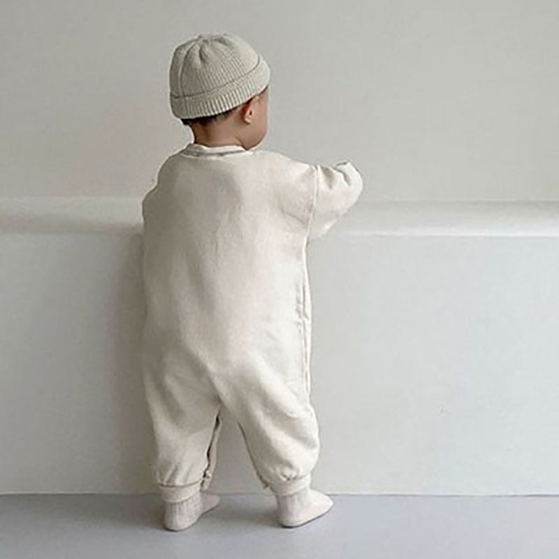 -ベビー 長袖 裏起毛 ジャンプスーツ ロンパース - mamahalo shop - 長袖ロンパース -  べビー服 - 子供服 - 男の子 - 女の子