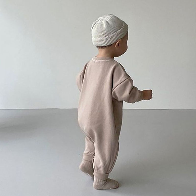 -ベビー 長袖 裏起毛 ジャンプスーツ ロンパース - mamahalo shop - 長袖ロンパース -  べビー服 - 子供服 - 男の子 - 女の子