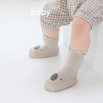 -ベビー アニマル 動物 ルームシューズ ソックス 靴下 ファーストシューズ 室内ばき - mamahalo shop - ベビー用靴下・タイツ -  べビー服 - 子供服 - 男の子 - 女の子