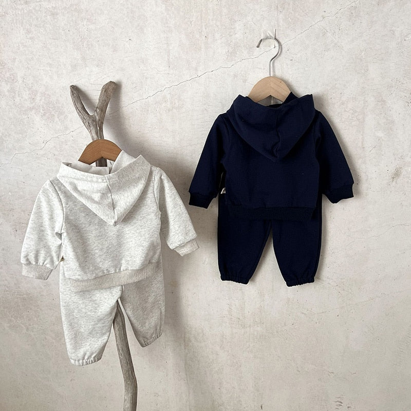 ベビー セットアップ レーターロゴ フーディ スウェット パンツ - mamahalo shop - 長袖セットアップ - ベビー服 - 子供服 - 男の子 - 女の子