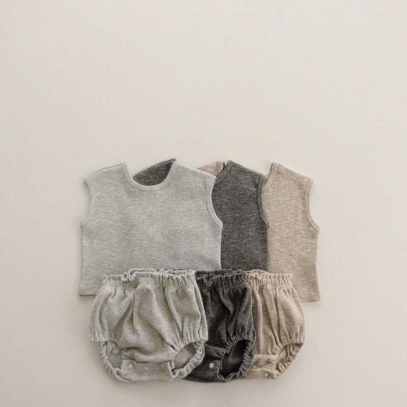 -ベビー セットアップ タンクトップ ブルマパンツ ショートパンツ【mh0001448】 - mamahalo shop - ノースリーブセットアップ -  べビー服 - 子供服 - 男の子 - 女の子