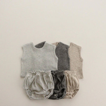 -ベビー セットアップ タンクトップ ブルマパンツ ショートパンツ【mh0001448】 - mamahalo shop - ノースリーブセットアップ -  べビー服 - 子供服 - 男の子 - 女の子