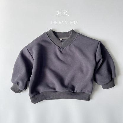 -キッズ 裏フリース スウェット Vネック トレーナー パンツ【mh0001056】 - mamahalo shop - トレーナー・フーディ -  べビー服 - 子供服 - 男の子 - 女の子