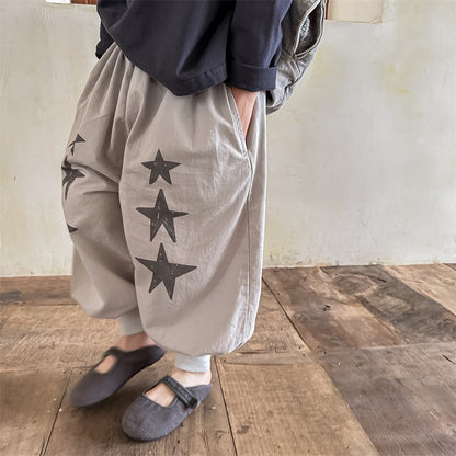 -キッズ 星 スター ルーズ ハーレム パンツ【mh0001217】 - mamahalo shop - ロングパンツ・スウェットパンツ -  べビー服 - 子供服 - 男の子 - 女の子