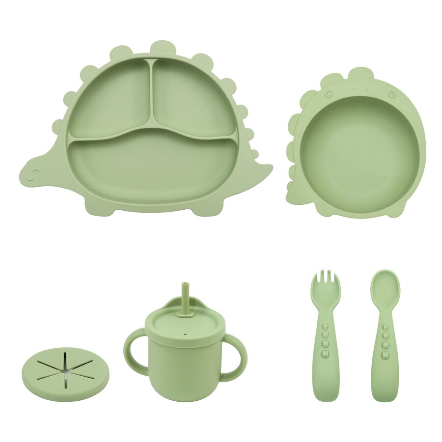 -# セット ベビー シリコン 食器 プレート スプーン 吸盤 ボウル フォーク 恐竜 ストロー カップ【mh0001502】 - mamahalo shop - ベビーキッズ食器 -  べビー服 - 子供服 - 男の子 - 女の子