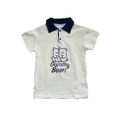 -キッズ くま ベア ボーイズ セットアップ ポロシャツ トップス ショートパンツ ガールズ ワンピース リンク 姉妹 兄弟 お揃い コーデ - mamahalo shop - 半袖ワンピース -  べビー服 - 子供服 - 男の子 - 女の子