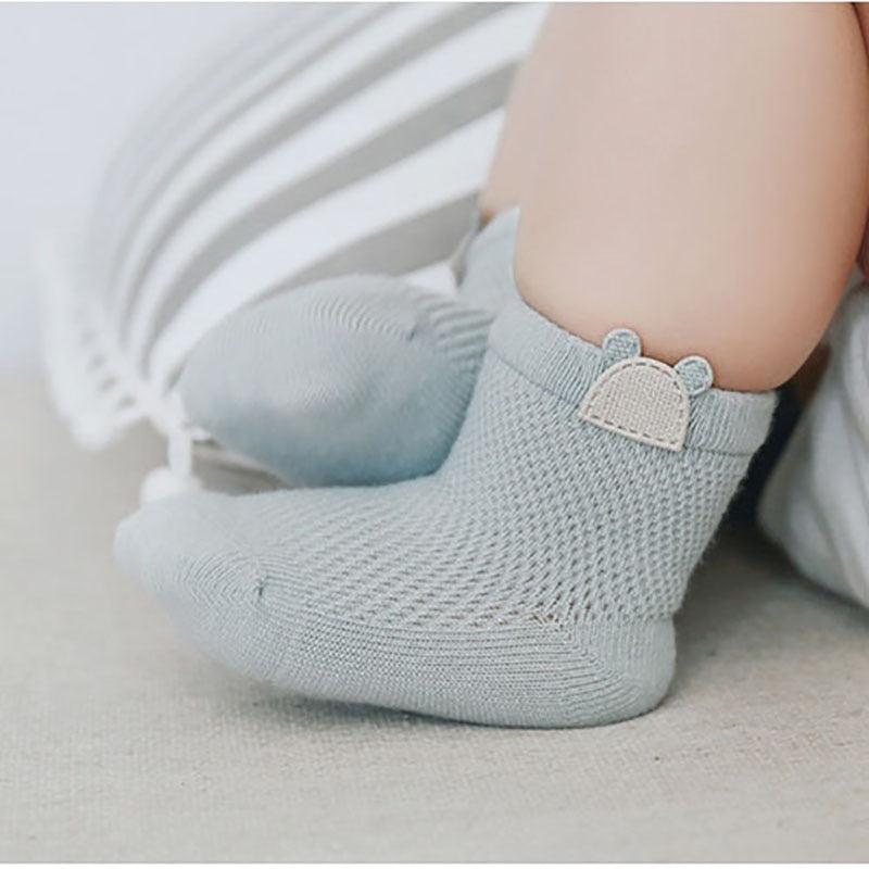 -ベビー キッズ メッシュ サマー ショート ソックス 靴下 3足 セット うさぎ くま いちご【mh0001446】 - mamahalo shop - ベビー用靴下・タイツ -  べビー服 - 子供服 - 男の子 - 女の子