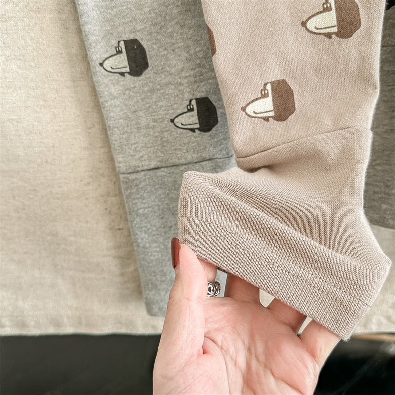 -キッズ 犬 いぬ DOG プリント レギンス パンツ - mamahalo shop - レギンスパンツ -  べビー服 - 子供服 - 男の子 - 女の子