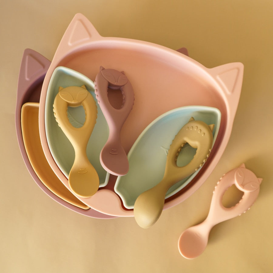 -# ベビー アニマル ディッシュ プレート 食器 キッズ スプーン 仕切り【mh0001125】 - mamahalo shop - ベビーキッズ食器 -  べビー服 - 子供服 - 男の子 - 女の子