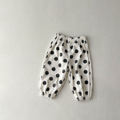 -キッズ ハート リボン みずたま フラワー ルーズ ランタン パンツ - mamahalo shop - ロングパンツ・スウェットパンツ -  べビー服 - 子供服 - 男の子 - 女の子