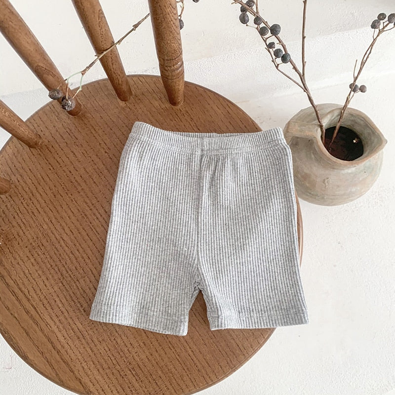 ベビー ボーダー 無地 ショート レギンスパンツ - mamahalo shop - レギンスパンツ - ベビー服 - 子供服 - 男の子 - 女の子