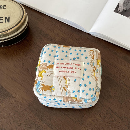 -キルティング ミニ ポーチ 象 ぞう フラワー ママバッグ - mamahalo shop - マザーズバッグ -  べビー服 - 子供服 - 男の子 - 女の子