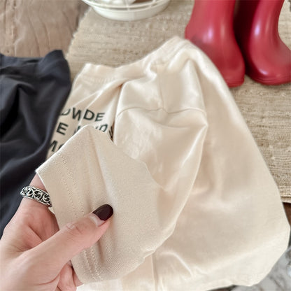 -キッズ レターロゴ 長袖 ルーズ Tシャツ トップス【mh0001288】 - mamahalo shop - 長袖Tシャツ -  べビー服 - 子供服 - 男の子 - 女の子